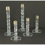 Orrefors crystal candlesticks