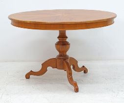 A Dutch pedestal fruitwood breakfast table