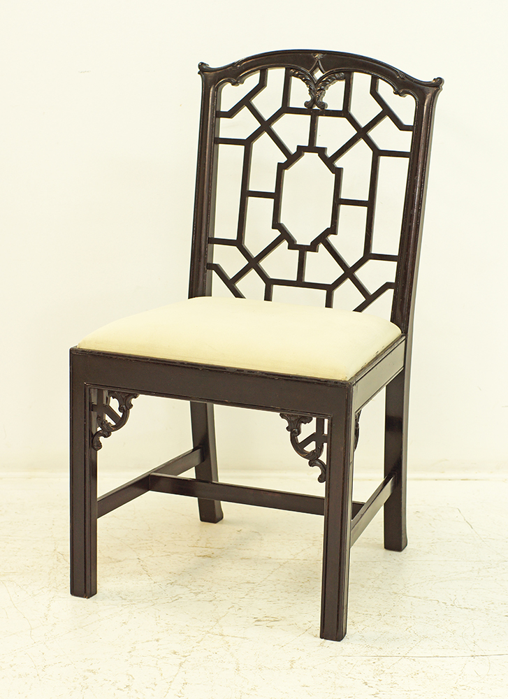 A set of 12 Chippendale style dining chairs - Image 2 of 3