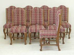 A set of eight dining chairs