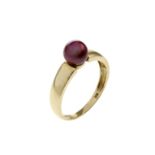 Ring 2.73g 333/- Gelbgold mit Perle. Ringgroesse ca. 60