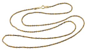 Kette 2.42g 585/- Gelbgold und Weissgold. Laenge ca. 45 cm