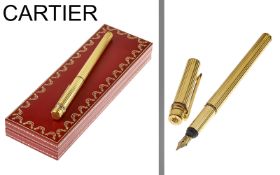 Cartier Fueller Edelstahl vergoldet mit Etui