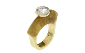 Ring 20.61g 585/- Gelbgold mit Diamant ca. 2 ct. F/pi3. Ringgroesse ca. 53