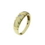 Ring 4.31g 585/- Gelbgold mit Diamant ca. 0.08 ct.. Ringgroesse ca. 55