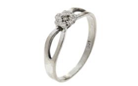 Ring 1.49g 585/- Weissgold mit Diamant ca. 0.01 ct.. Ringgroesse ca. 50