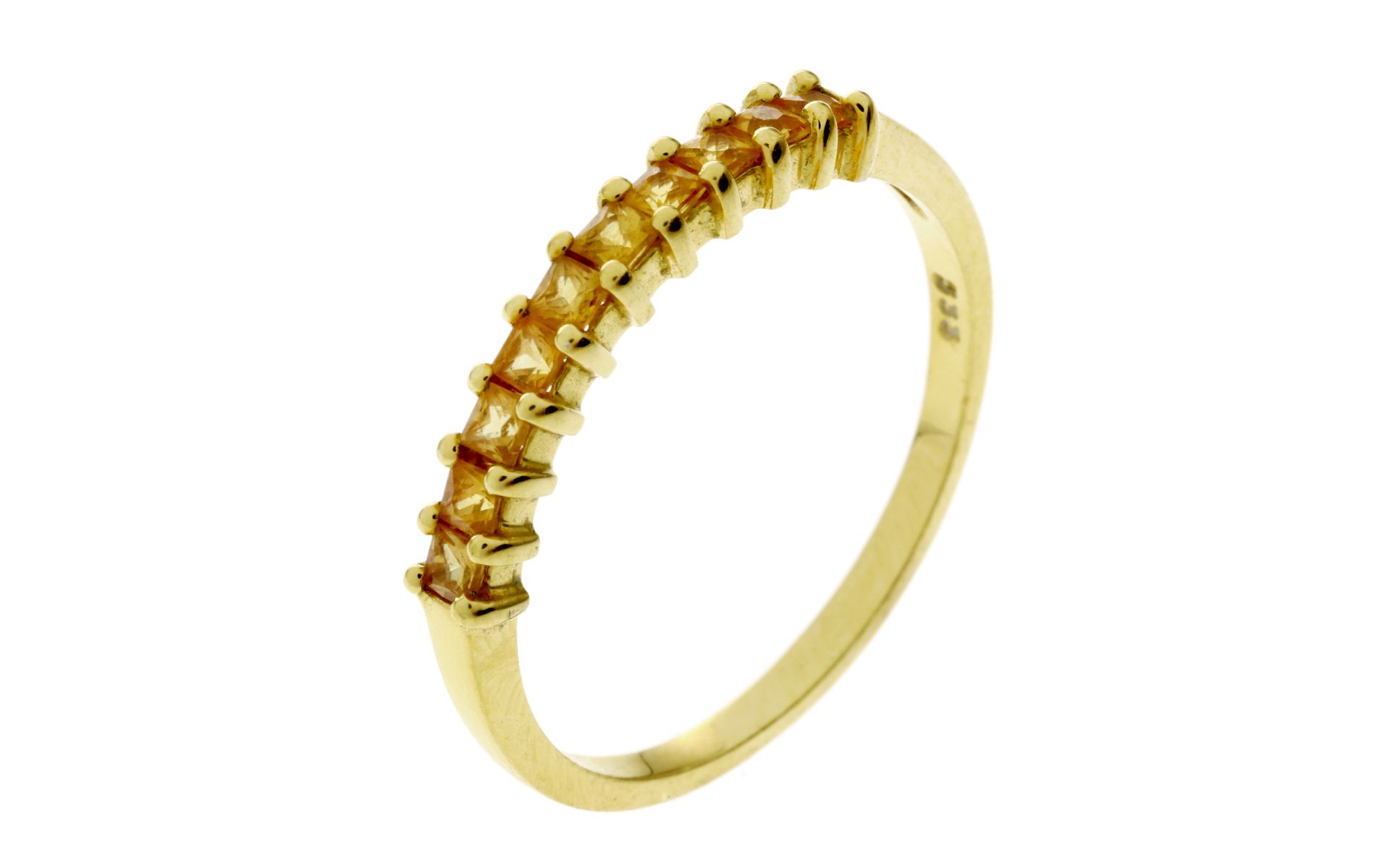 Ring 1.78g 333/- Gelbgold mit Citrinen. Ringgroesse ca. 59