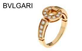 Bulgari Ring 5.5g 750/- Gelbgold B/B OR Brill AN855854/54. Ringgroesse 54. ohne Box und ohne Papiere