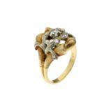 Ring 8.12g 750/- Gelbgold und Weissgold mit Topas. Ringgroesse ca. 55