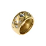 Chopard Happy Diamonds Ring 13.24g 750/- Gelbgold mit 13 Diamanten zus. ca. 0.26 ct. und Diamant ca.