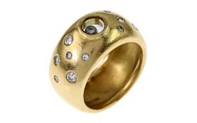 Chopard Happy Diamonds Ring 13.24g 750/- Gelbgold mit 13 Diamanten zus. ca. 0.26 ct. und Diamant ca.
