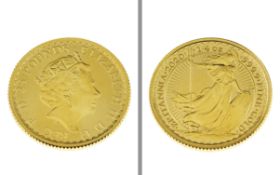 Goldmuenze 25 Pounds Britannia 1/4 Unze 7.78g 999/- Gelbgold 2020