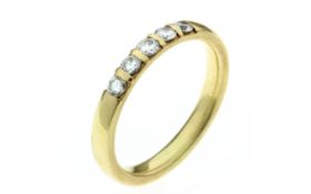 Ring 5.34g 585/- Gelbgold mit 5 Diamanten zus. ca. 0.50 ct.. Ringgroesse ca. 62. Diamanten sind lock