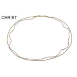 Christ Kette 10.34g 750/- Gelbgold und Weissgold. Laenge ca. 45 cm