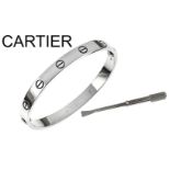 Cartier Love Armreif 32.07g 750/- Weissgold mit Schraubenzieher