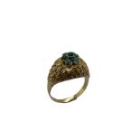 Ring 6.14g 750/- Gelbgold mit Tuerkisen. Ringgroesse ca. 63