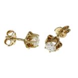 Ohrstecker 2.15g 585/- Gelbgold mit 2 Diamanten zus. ca. 1.00 ct. G/vs