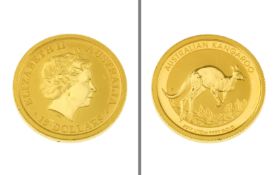 Goldmuenze 1/10 Unze Australian Kangoroo 3.11g 999/- Gelbgold 2017