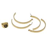 Konvolut Goldschmuck 9.16g 585/- Gelbgold defekt