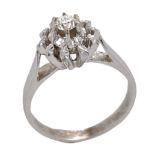 Ring 3.88g 585/- Weissgold mit Diamant ca. 0.15 ct.. Ringgroesse ca. 54