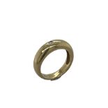 Ring 7.55g 750/- Gelbgold mit Diamant ca. 0.03 ct.. Ringgroesse ca. 53