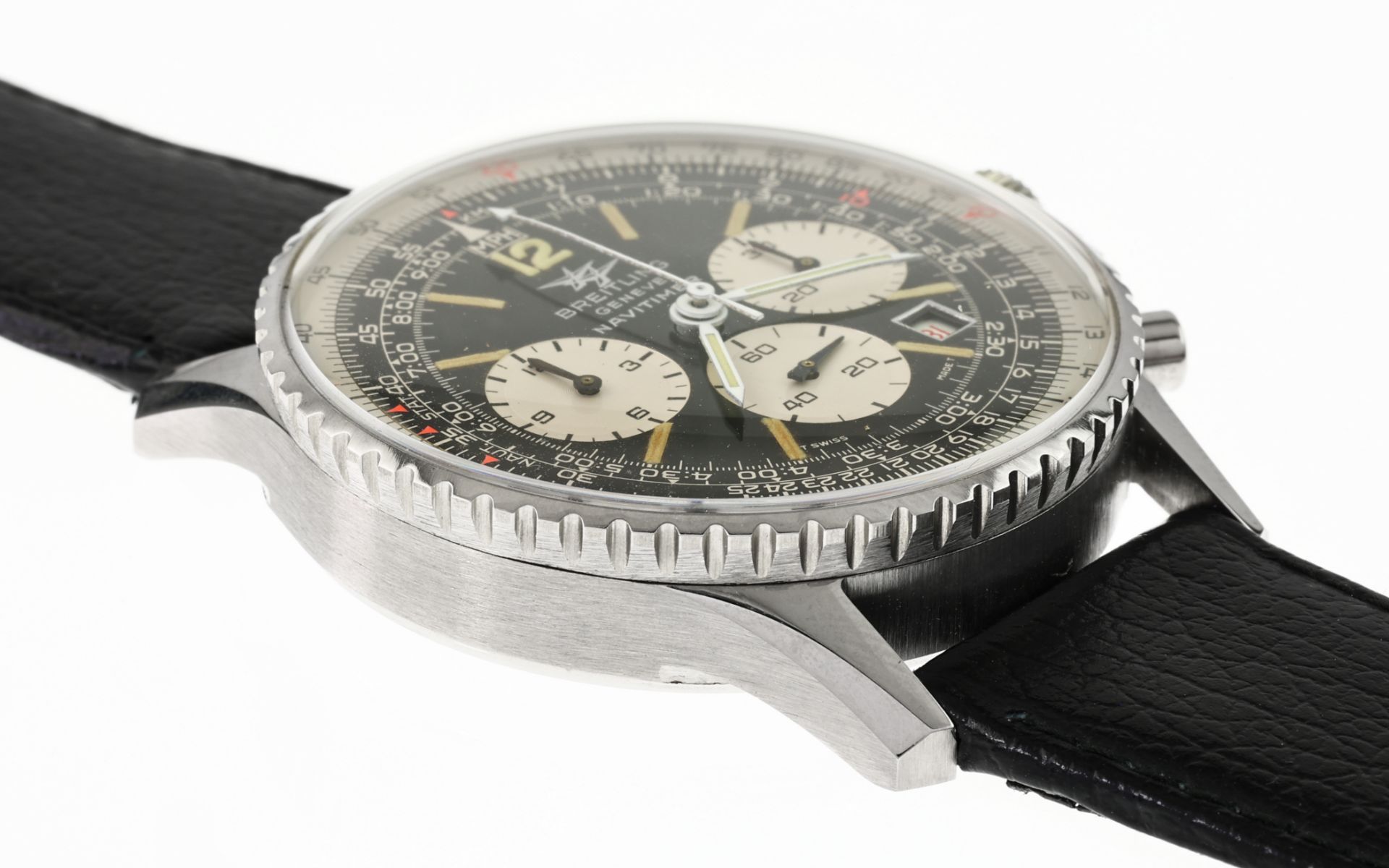 Breitling Old Navitimer Praesent des Koenigs von Jordanien mit original Box. Automatik Edelstahl. oh - Image 5 of 7