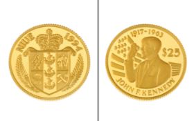 Goldmuenze John F. Kennedy 1.24g 999/- Gelbgold 1994