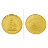 Goldmuenze 25 Dollars Republic Liberia 1.24g 999/- Gelbgold 2003