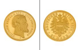 Goldmuenze 20 Mark Deutsches Kaiserreich 7.98g 900/- Gelbgold 1875