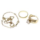 Konvolut Goldschmuck 7.71g 375/- und 585/- Gold mit Steinen