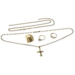 Konvolut Goldschmuck 20.86g 585/- und 750/- Gold mit Steinen