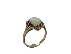 Ring 4.34g 585/- Gelbgold mit Opal. Ringgroesse ca. 54