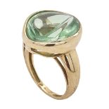 Ring 8.26g 375/- Gelbgold mit Turmalin. Ringgroesse ca. 56