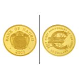 Goldmuenze 10 Dollars Bank of Nauru 1.24g 999/- Gelbgold 2003