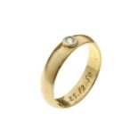 Ring 5.83g 585/- Gelbgold mit Zirkonia. Ringgroesse ca. 61