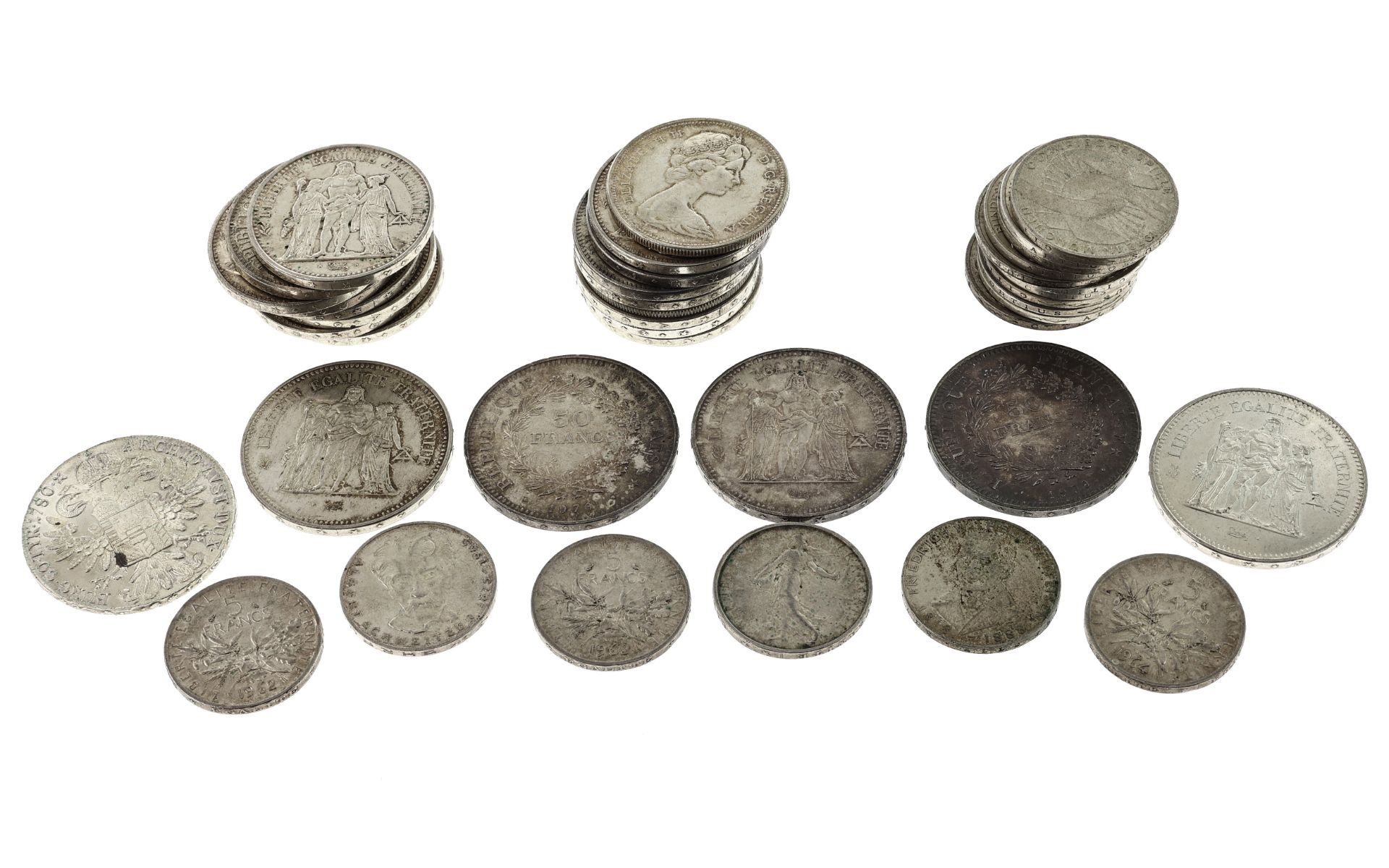 Div. Silbermuenzen 839.69g 625/-. 835/- und 925/- Silber