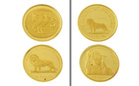 2 Goldmuenze 20 Francs Republique Democratique Du Congo 2.48g 2003
