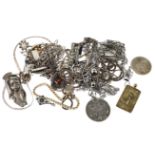 Konvolut Silberschmuck 492.57g 835/- und 925/- Silber mit Steinen