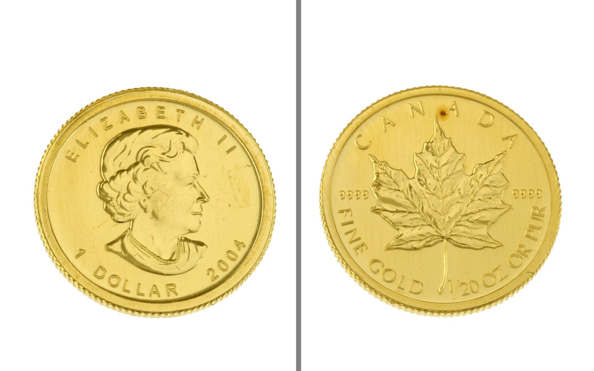 Goldmuenze 1/20 Maple Leaf 1.56g 999/- Gelbgold 2004
