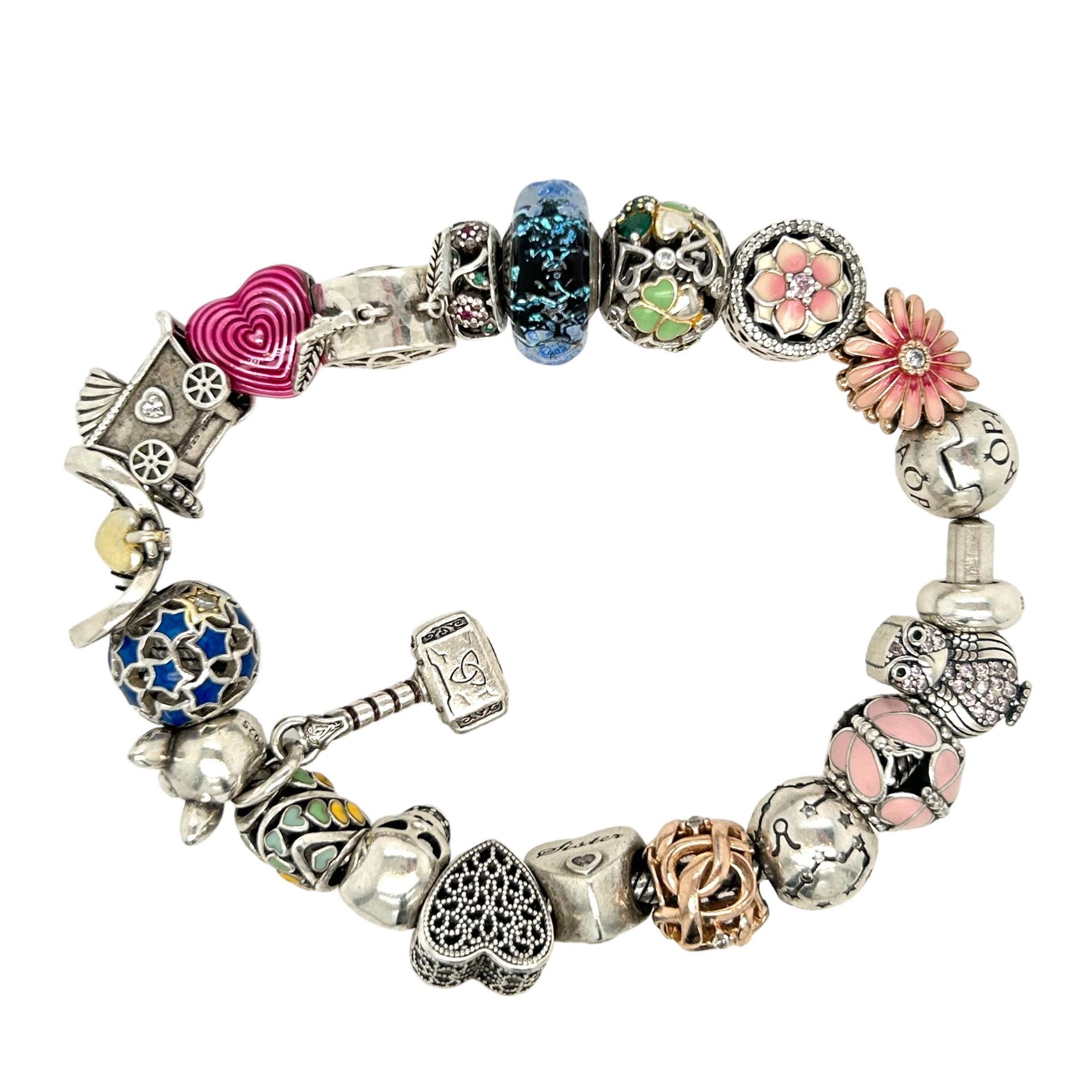 Pandora Armband 63.29g 925/- Silber