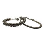 2 Armbaender 73.73g 925/- Silber mit Steinen