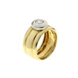 Ring 7.16g 585/- Gelbgold und Weissgold mit Diamant ca. 0.50 ct.. Ringgroesse ca. 56