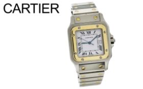 Cartier Santos Automatik 750/- Gelbgold/Edelstahl. ohne Box und ohne Papiere