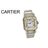 Cartier Santos Automatik 750/- Gelbgold/Edelstahl. ohne Box und ohne Papiere