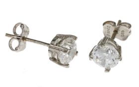 Ohrstecker 1.77g 585/- Weissgold mit Zirkonia