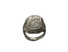 Ring 15.24g 925/- Silber "KS". Ringgroesse ca. 61