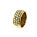 Ring 10,35g 585/- Gelbgold mit 25 Diamanten zus. ca. 2 ct., Ringgröße ca. 66