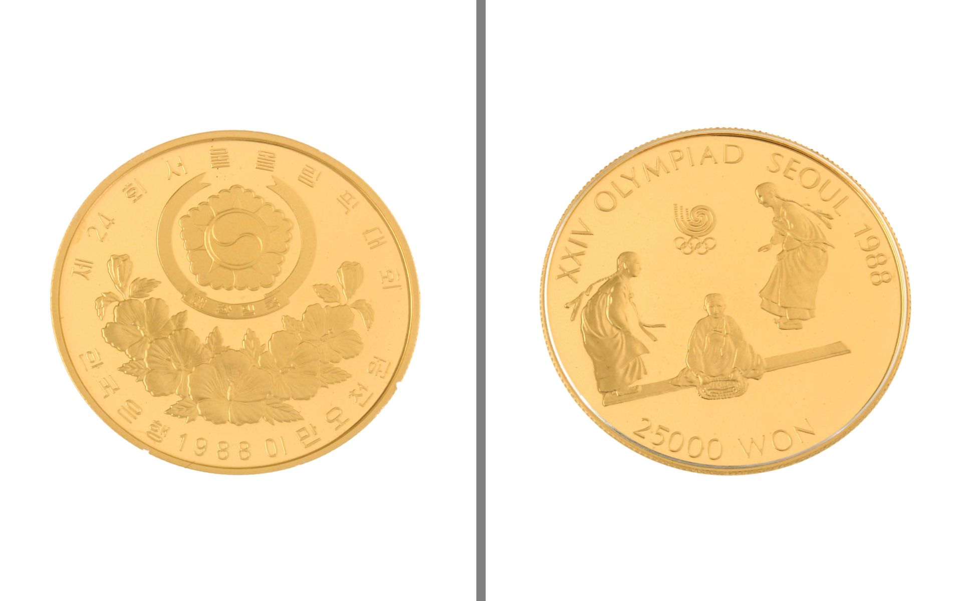 25000 Won Goldmünze 925/- Gelbgold 15,55g 1988