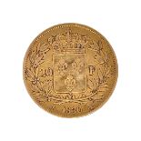 Goldmünze 20 Francs Charles X 6,38g 900/- Gelbgold 1830
