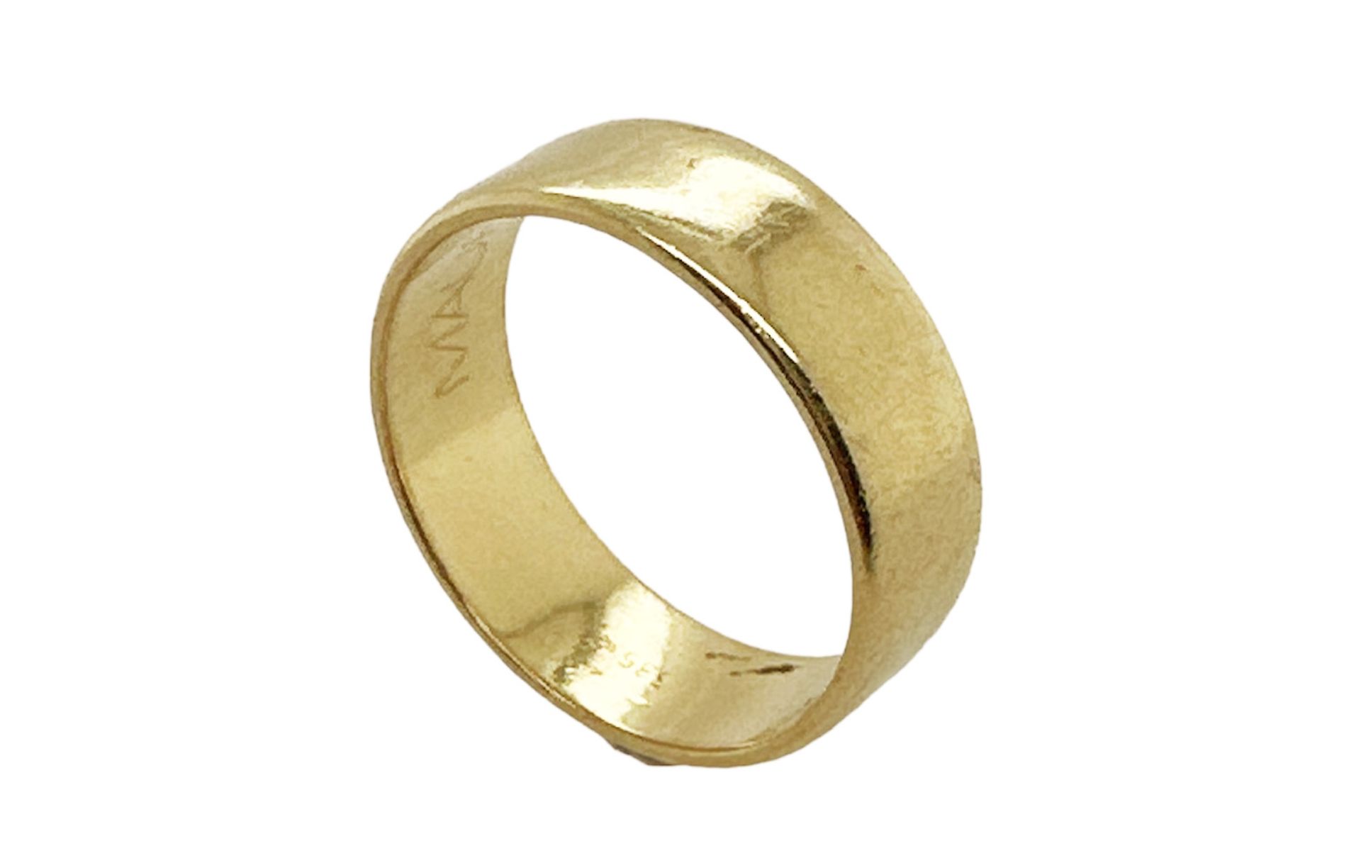 Ring 6,55g 585/- Gelbgold, Ringgröße ca. 62, mit Gravur